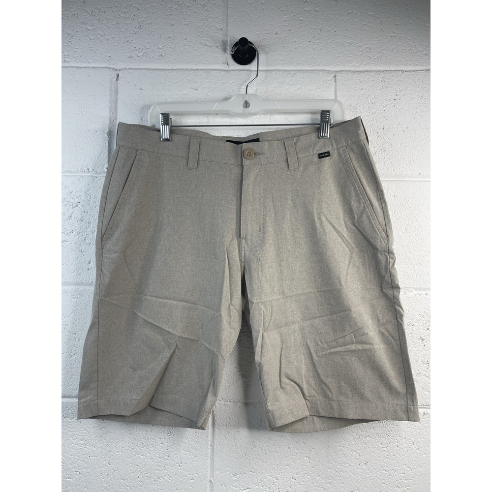 Travis‎ Mathew Mens "Beck" Performance Beige Golf Casual Flat Front  Shorts 33